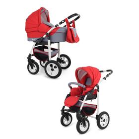 

Коляска 2 в 1 Bari BartPlast, 02 красный-серый