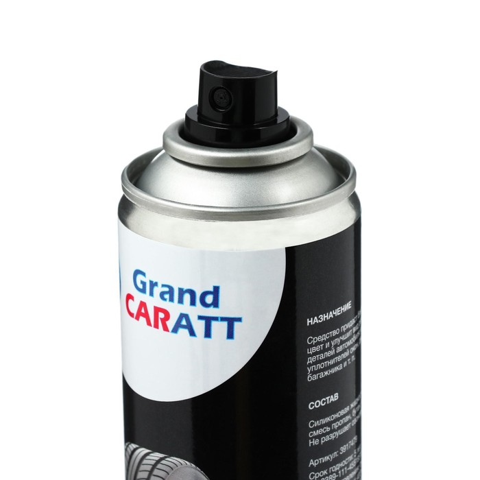 Чернитель шин Grand Caratt Блеск-ЛР, аэрозоль, 400 мл очиститель карбюратора grand caratt 400 мл аэрозоль