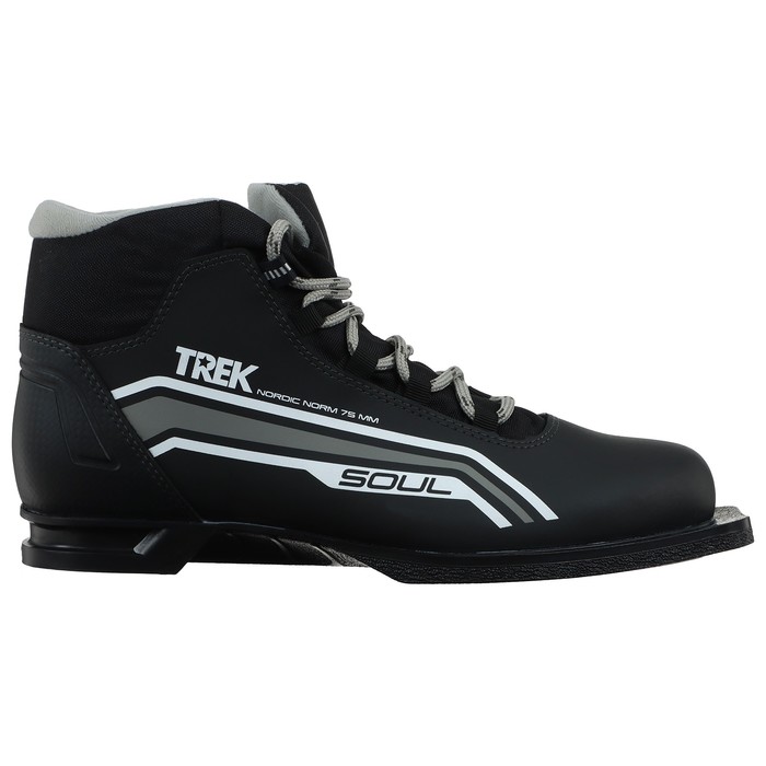 фото Ботинки лыжные trek soul nn75 ик, цвет чёрный, лого серый, размер 43