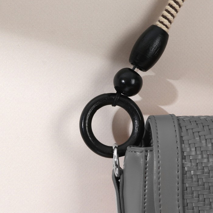 Ручки для сумки, 2 шт, вощёный шнур, 46 × 4,5 см, цвет чёрный