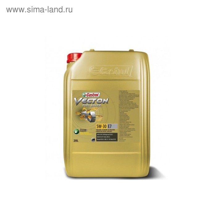 фото Масло моторное castrol vecton fuel saver 5w-30 e7, 20 л