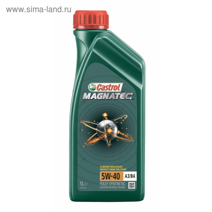 Масло моторное Castrol Magnatec 5W-40 A3/B4, 1 л синтетика моторное масло castrol magnatec sae 10w 40 а3 в4 1 л