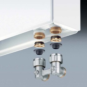 

Узел подключения радиатора Purmo MTB 128, 1/2"x3/4, для двухтрубной системы, угловой