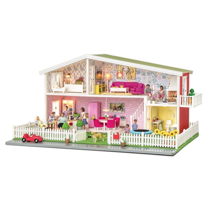 фото Домик кукольный lundby «классический», двухэтажный, со светом