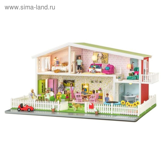 Домик кукольный Lundby «Премиум», двухэтажный, со светом цена и фото