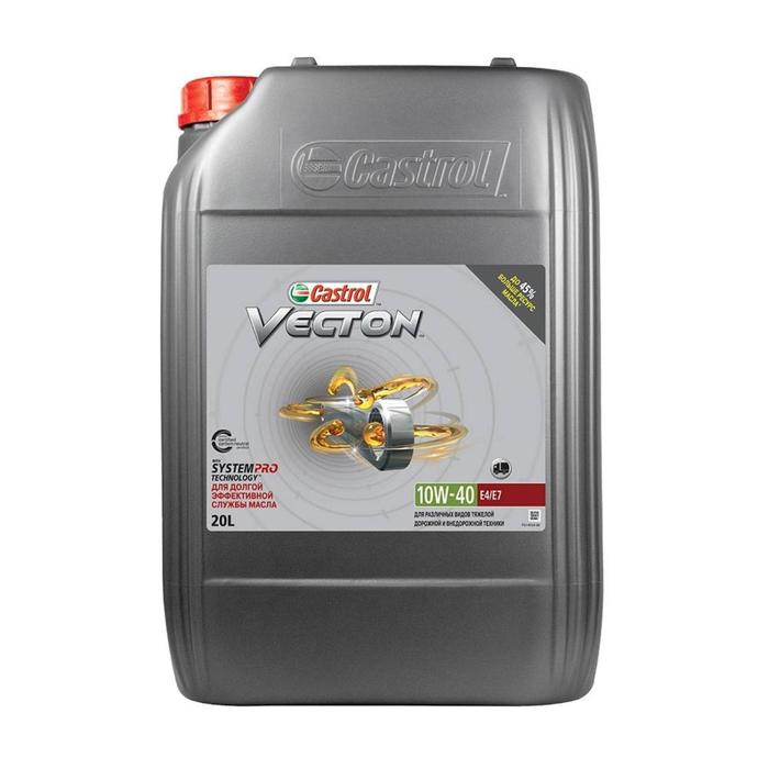 фото Масло моторное castrol vecton 10w-40 e4/e7, 20 л