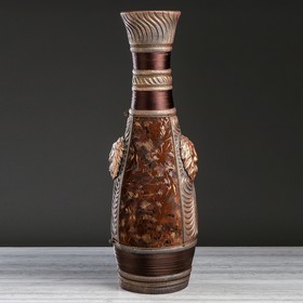 

Ваза напольная "Афина," кожа, коричневая, 84 см, микс, керамика