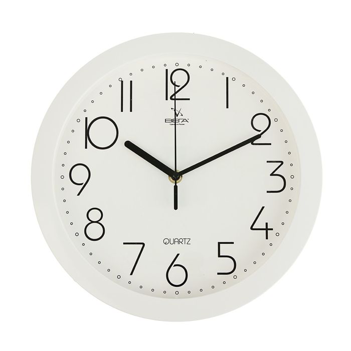 Часы настенные круглые "Гарантия", d=28 см, белые