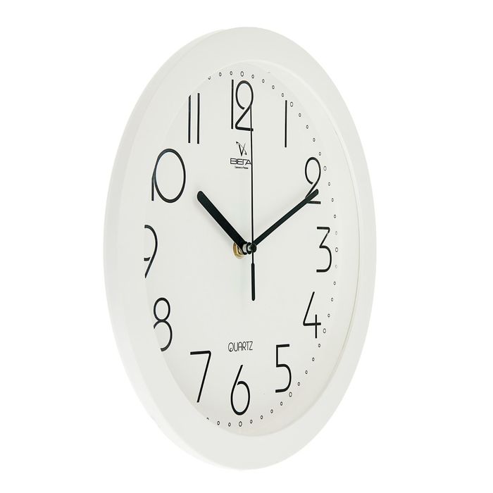 Часы настенные круглые "Гарантия", d=28 см, белые