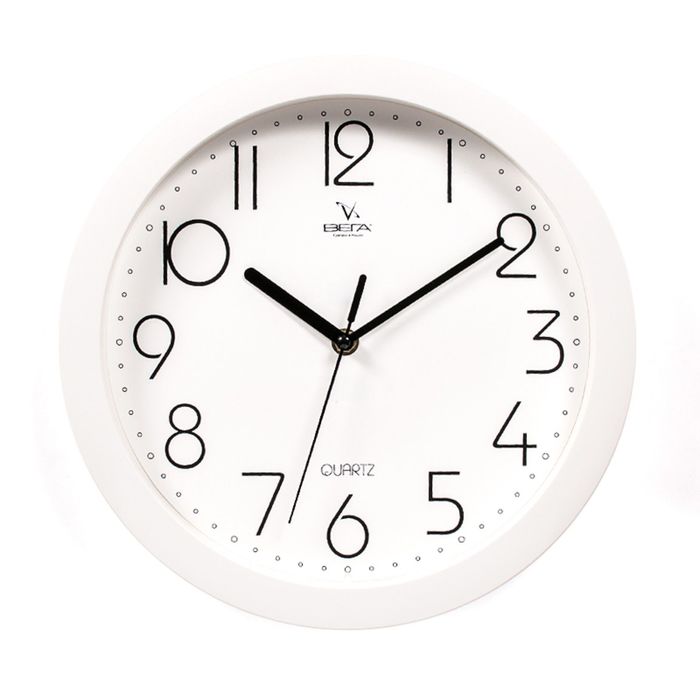 Часы настенные круглые "Гарантия", d=28 см, белые