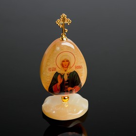 Яйцо «Ксения Петербургская», на подставке, 5×11 см, селенит