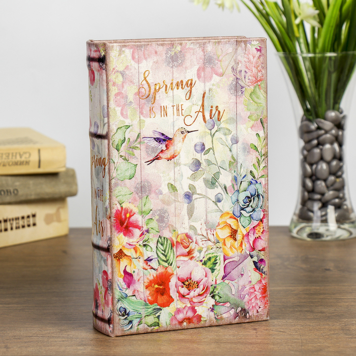 Сейф-книга дерево "Весна в воздухе" кожзам 21х13х5 см