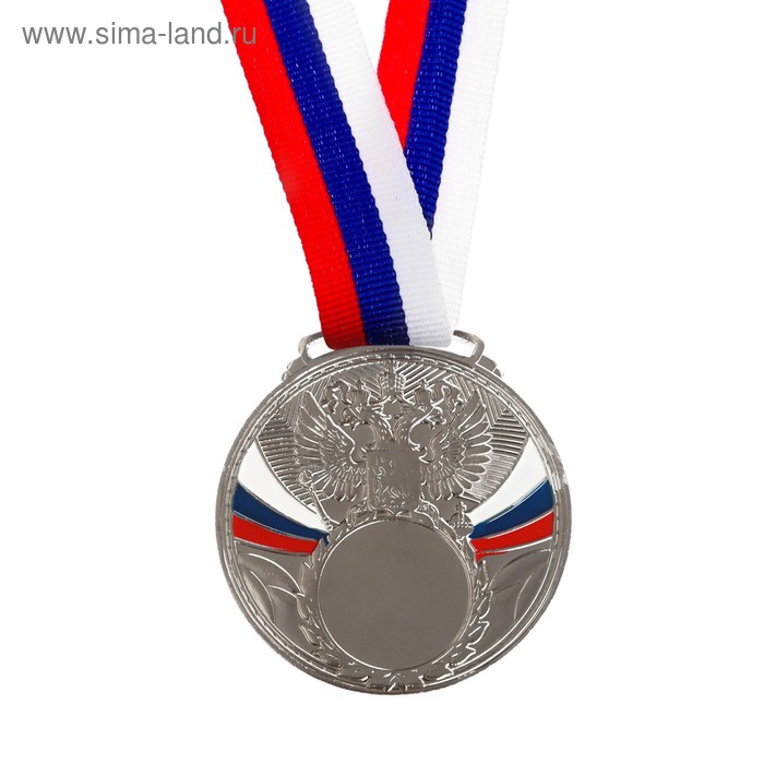 Медаль под нанесение, серебро, d=6 см