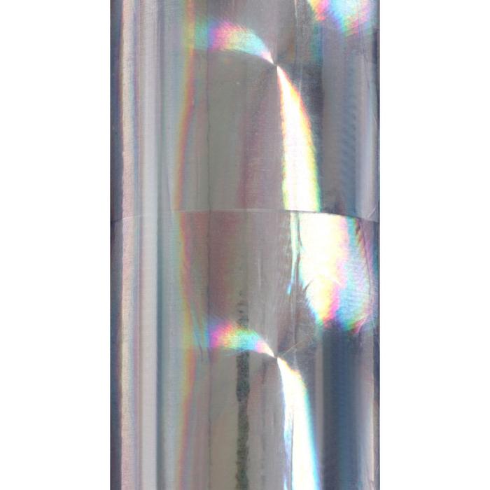 Пленка самоклеящаяся, голография, серебро, 0.45 х 3 м, 3 мкм, «Мишура»