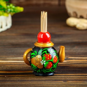 

Подставка под зубочистки «Чайник», 5 см, чёрная