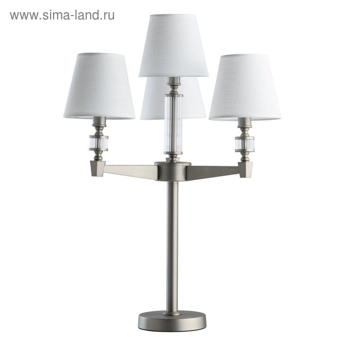 Настольная лампа «ДельРей», 4x40Вт E14, никель 50x50x68 см