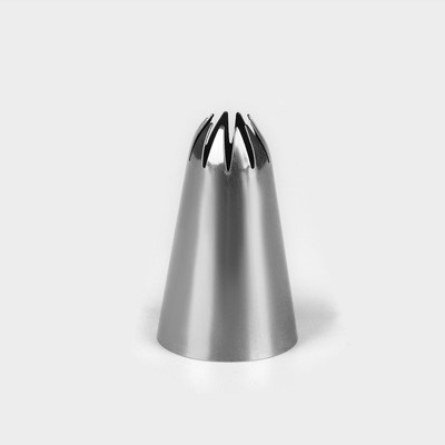 Насадка кондитерская «Закрытая звезда», d=2,8 см, выход 0,6 см, нержавеющая сталь