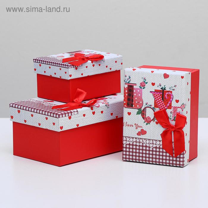

Набор коробок прямоугольная 3 в 1 "Любовь", 15,5 х 11 х 8 - 11 х 8 х 6 см
