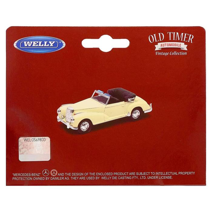 Машина винтажная Mercedes-Benz 300S, масштаб 1:34-39, цвета МИКС