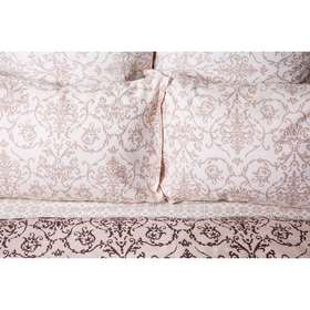 

Комплект постельного белья Евро Ночь Нежна Арабика (бежевый) 200х220см, 200х220см, 70х70см 2шт, бязь