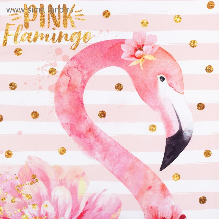 фото Полотенце "этель" pink flamingo 40х67 см, 100% хлопок, саржа 190 гр/м2