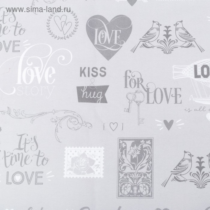 

Скатерть "Этель" Love 220х147 см, 100% хлопок, саржа 190 гр/м2