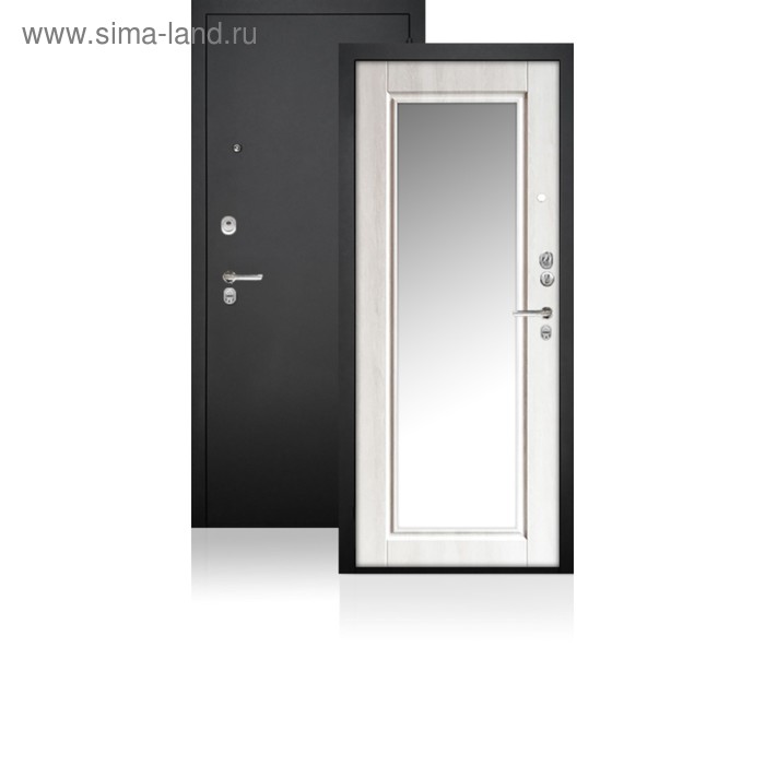 фото Сейф-дверь argus «да-62», 970 × 2050 мм, левая, цвет крем филадельфия, зеркало