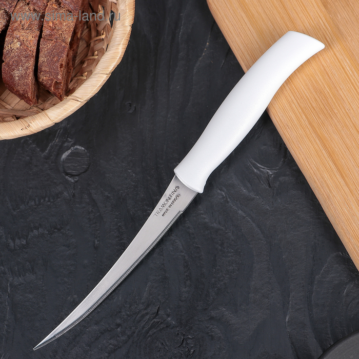 Нож кухонный для помидоров/цитрусовых Athus, лезвие 12,5 см, сталь AISI 420 нож кухонный tramontina athus для мяса лезвие 20 см сталь aisi 420