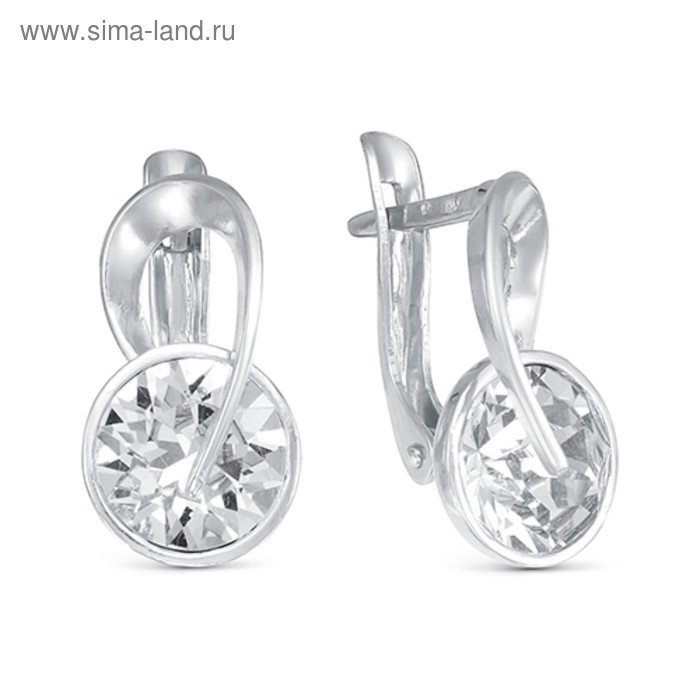 

Серьги "Марс", посеребрение, цвет белый