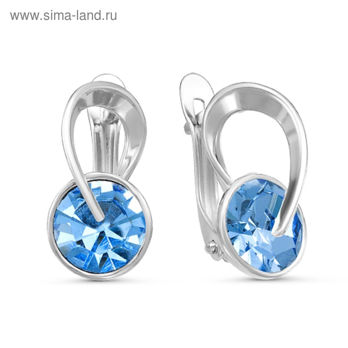 

Серьги "Марс", посеребрение, цвет голубой