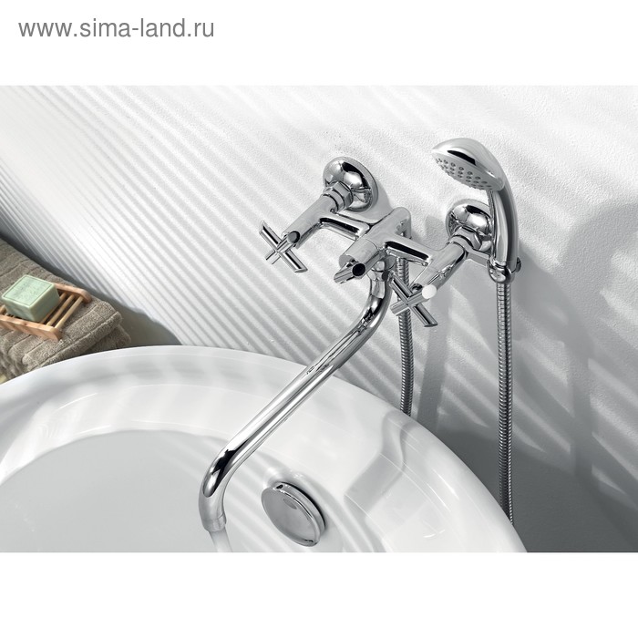 

Смеситель для ванны и душа Lemark LM7551C, с поворотным изливом 300 мм, цвет хром