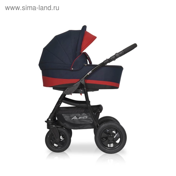 Коляска 2 в 1 Alfa Riko Basic 07 серый-красный 24167₽