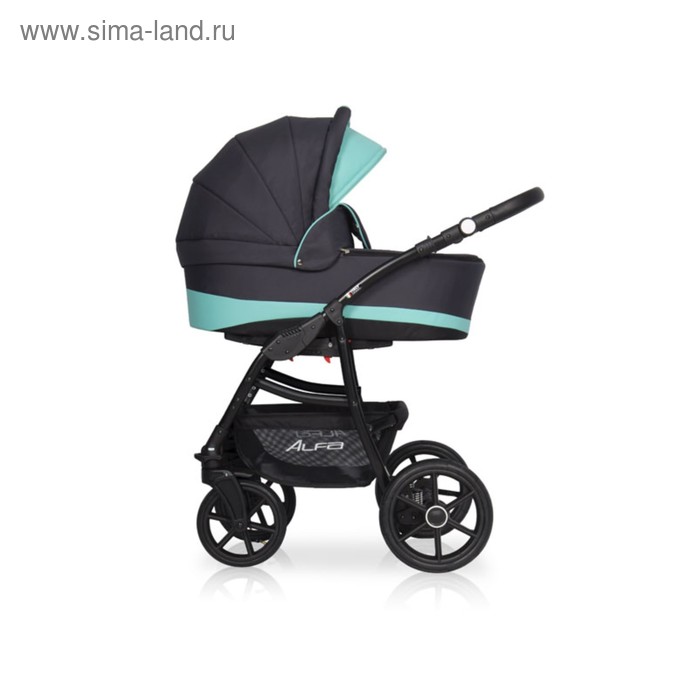 Коляска 2 в 1 Alfa Ecco Riko Basic 04 графит-бирюзовый 23591₽