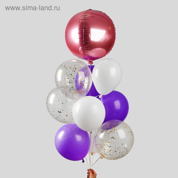 

Фонтан из шаров «Нежнее нежного», латекс 12", фольга, 10 шт.