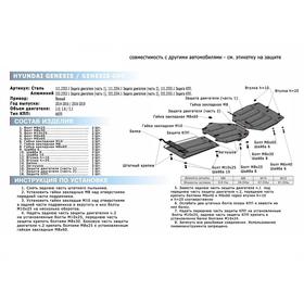 

Защита картера Rival , часть 1, для Genesis G80 4WD 2017-н.в./G90 4WD 2016-н.в./Hyundai Genesis II 4WD 2014-2017, штампованная, алюминий 4 мм, с крепе