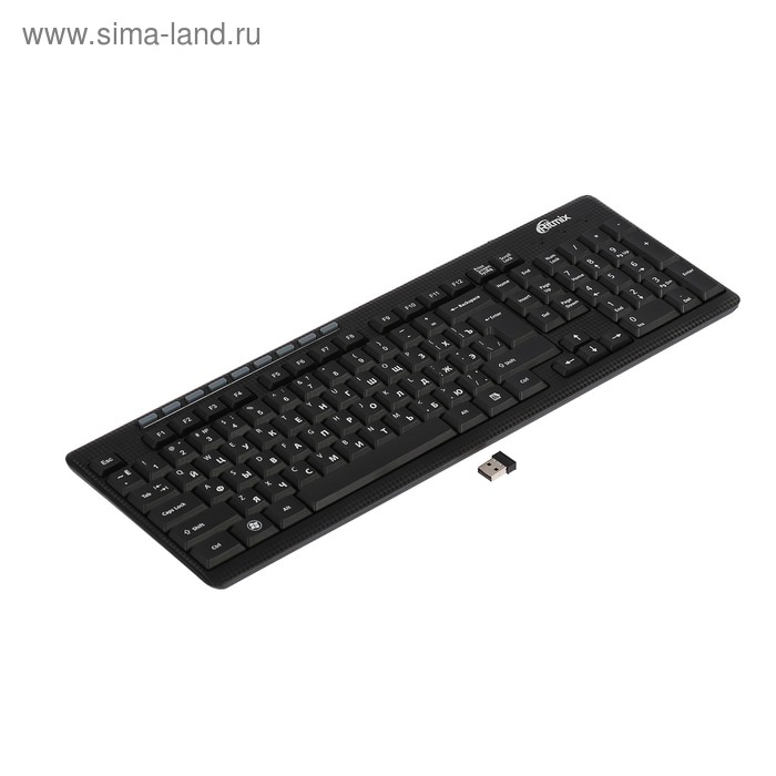 Клавиатура Ritmix RKB-255W, беспроводная, мембранная,USB, 2xAAA (нет в комплекте), чёрная