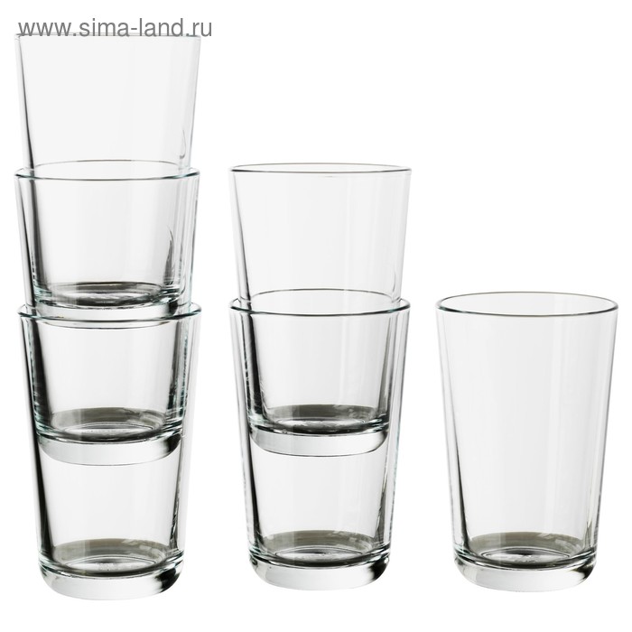 фото Набор стаканов икеа 365, 6 шт, 300 мл, прозрачное стекло ikea