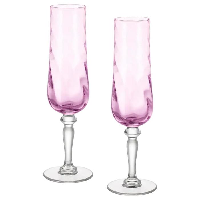 фото Набор бокалов для шампанского конунгслиг, 2 шт, розовый ikea