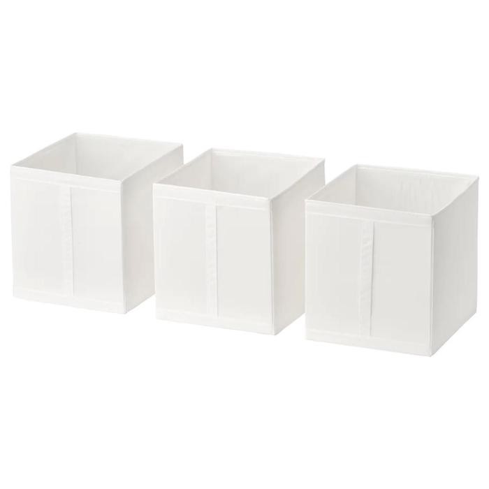 фото Набор коробок скубб, 31x34x33 см, 3 шт, белый ikea