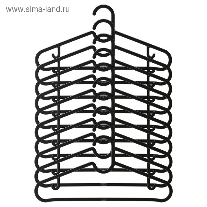 фото Набор плечиков спруттиг, 10 шт, цвет чёрный ikea