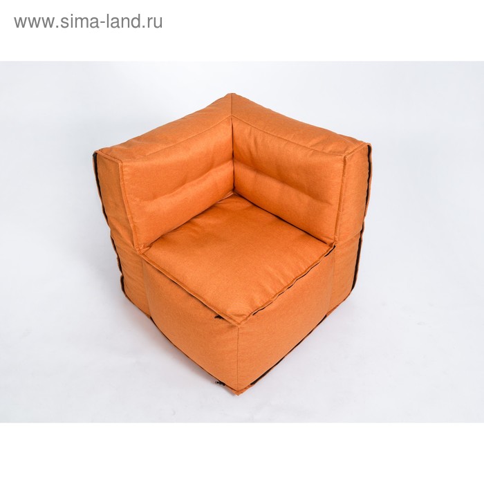 фото Кресло угловое «комфорт колор», размер 85 х 75 х 80 см, цвет оранжевый, рогожка wowpuff