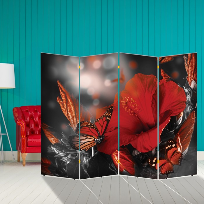Ширма "Бабочка. Декор 1", 200 × 160 см