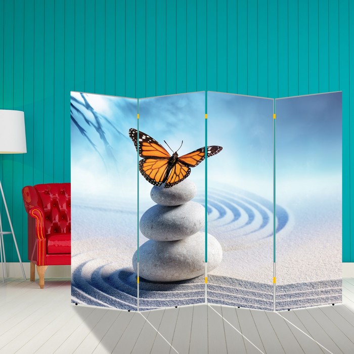 Ширма "Бабочка. декор 10", двухсторонняя, 200 × 160 см
