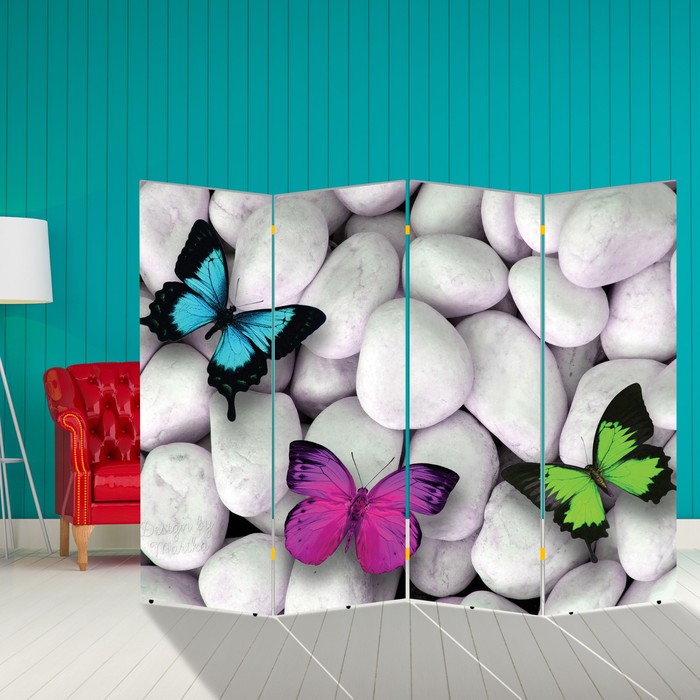 Ширма "Бабочка. декор 13", двухсторонняя, 200 х 160 см