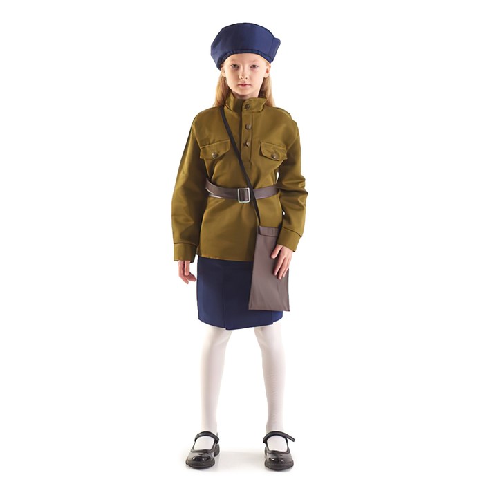 Костюм военного Лётчица, 8-10 лет, рост 140-152 см костюм военного санитарка для девочки 8 10 лет рост 140 152 см