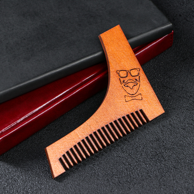 Расческа деревянная "Модник", для оформления бороды и усов, микс