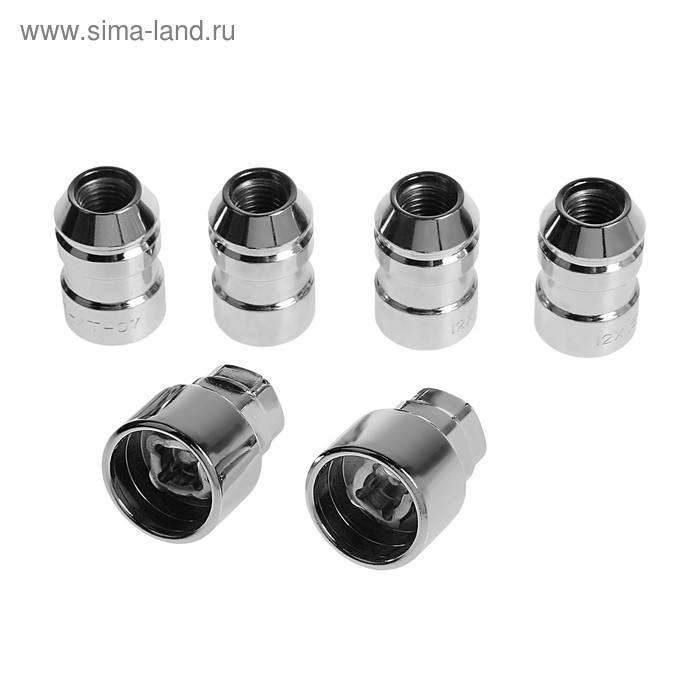 фото Секретки на колеса l2207 anmax, гайка 12x1,5, конус, 4 шт. + 2 ключа