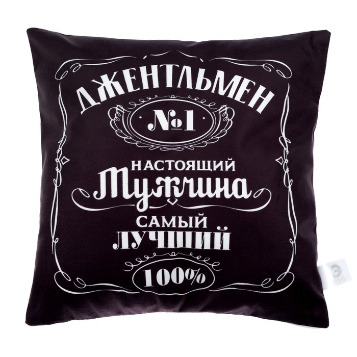 

Подушка декоративная "Этель" Джентльмен 40 х 40 см, велюр, 100 % п/э