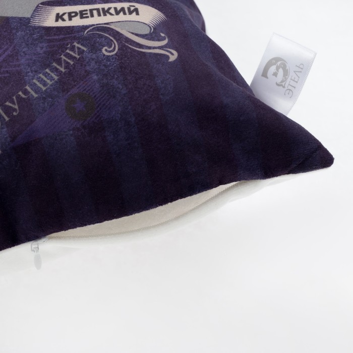 фото Подушка декоративная этель «настоящему мужчине», 40 × 40 см, велюр, п/э 100 %