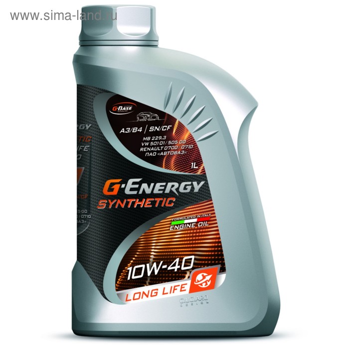 Масло моторное G-Energy Synthetic Long Life 10W-40, 1 л моторное масло amsoil xl extended life synthetic motor oil 10w 30 3 784 л